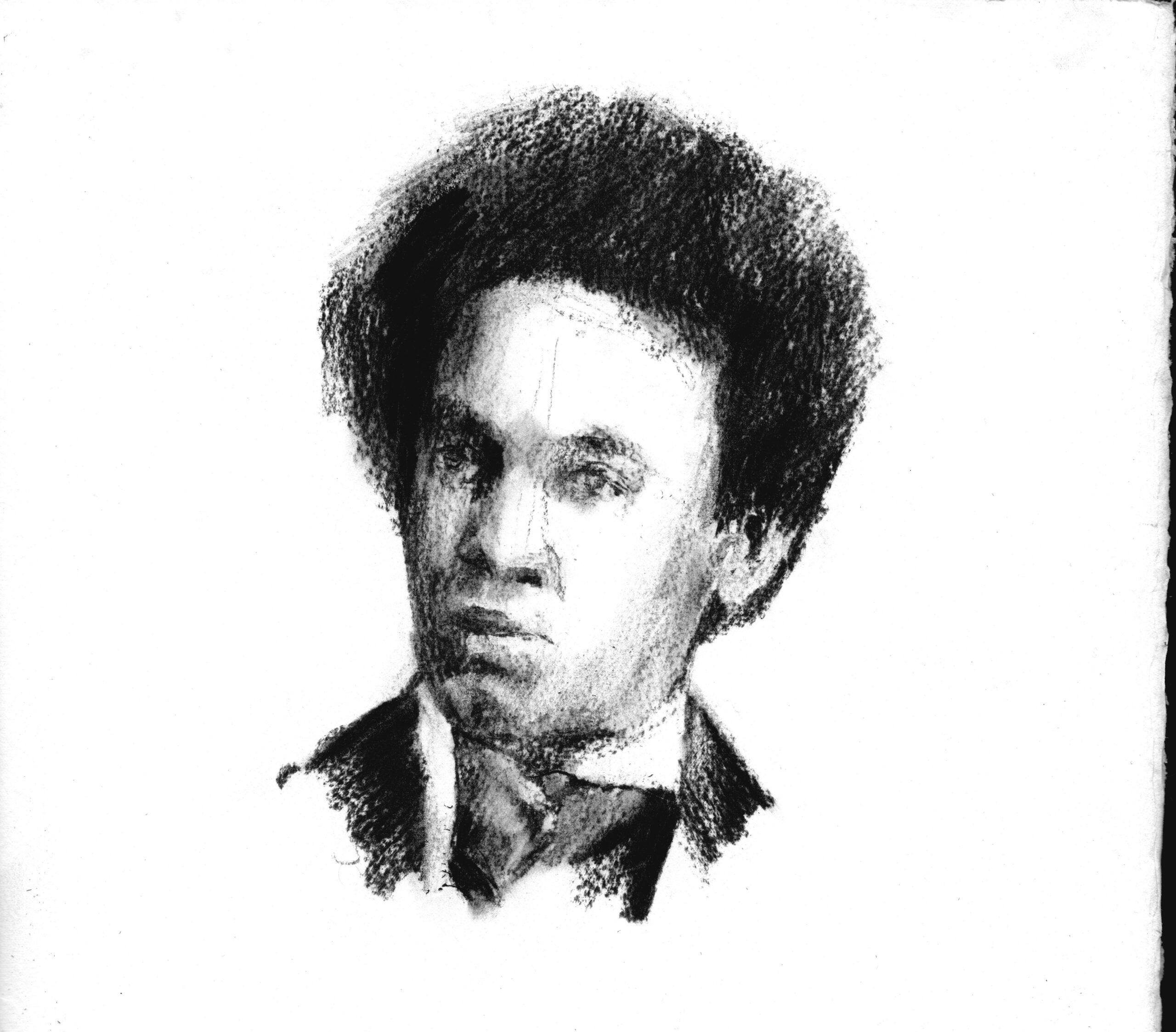 Charcoal portrait of Samuel Coleridge-Taylor